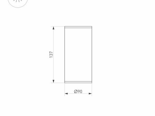 Светильник LGD-FORMA-SURFACE-R90-12W Warm3000 (BK, 44 deg, 230V) (Arlight, IP54 Металл, 3 года) фото:1