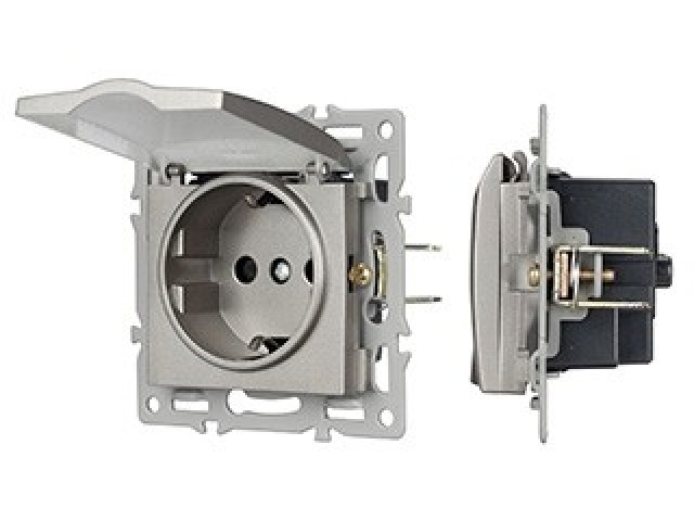 Механизм розетки влагозащищённый SCT-MCP-PL-GR (250V, 16A) (Arlight, -) фото:2