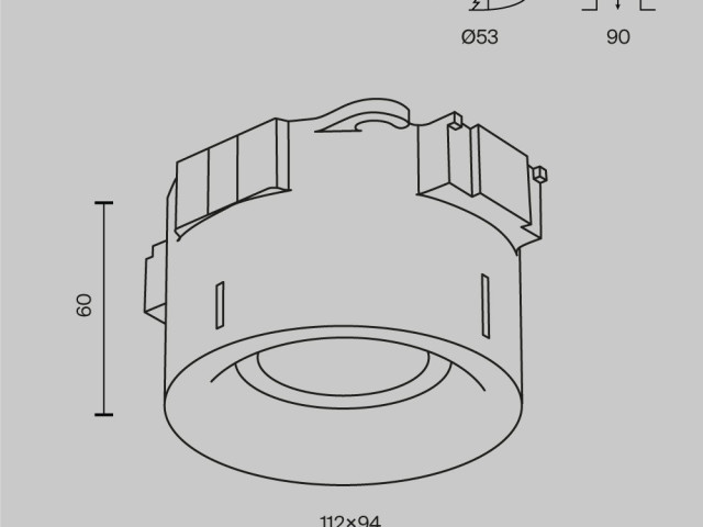 Встраиваемый светильник Technical DL110-GU10-W фото:2