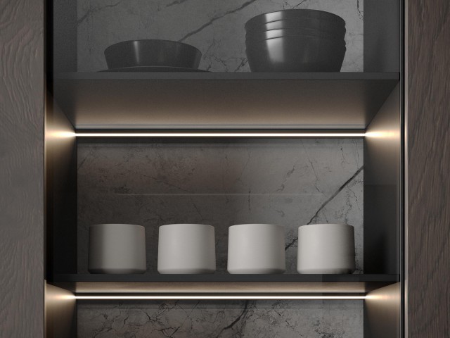 Профиль SL-MINI-SHELF-H9-2000 ANOD OLIVE GREY (Arlight, Алюминий) фото:8