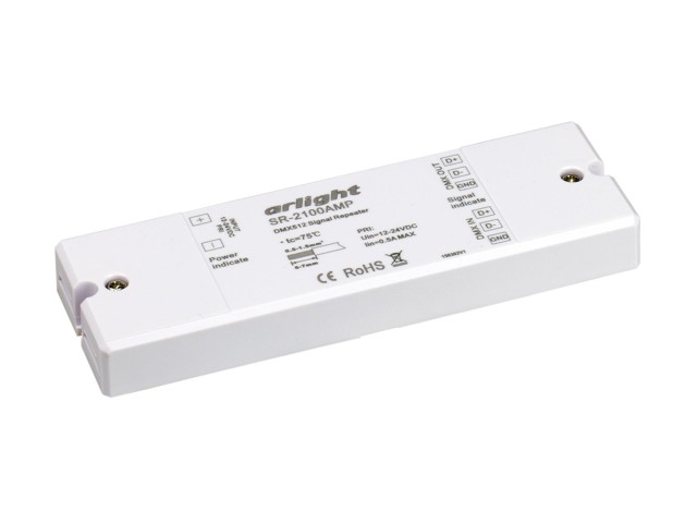 Усилитель DMX-сигнала SR-2100AMP (12-24V, 1CH) (Arlight, IP20 Пластик, 3 года) фото:2