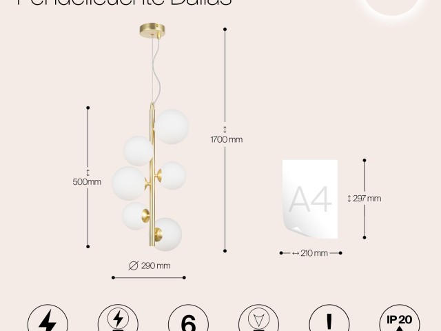 Подвесной светильник Maytoni MOD545PL-06BS фото:9