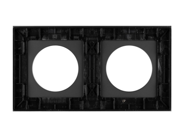 Рамка стеклянная FRM-GLARE-GC-2-BK (Arlight, -) фото:1