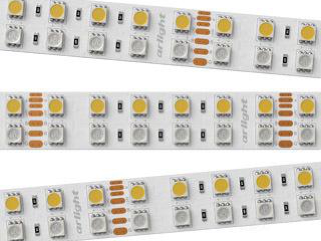 Лента RT 2-5000 24V RGB-Day 2x2 (5060, 720 LED, LUX) (Arlight, 32 Вт/м, IP20) фото:2