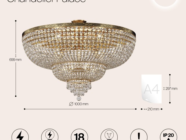 Люстра Maytoni DIA890-CL-18-G фото:7