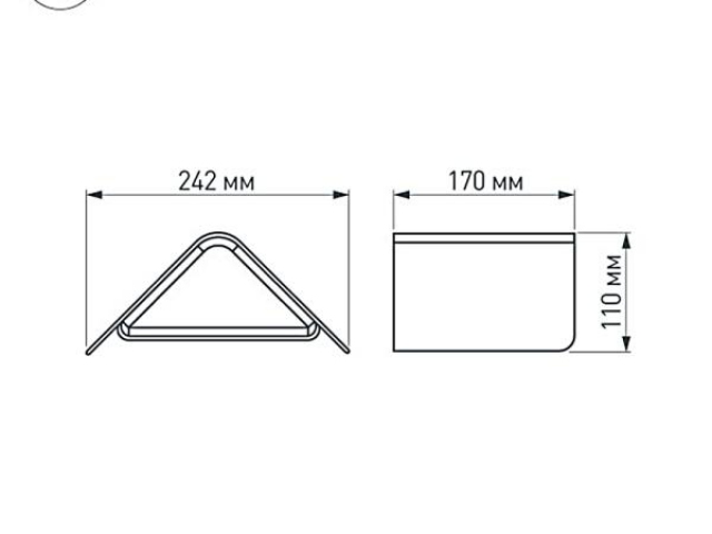 Светильник LGD-Wall-Delta-1B-12W Warm White (Arlight, IP54 Металл, 3 года) фото:5