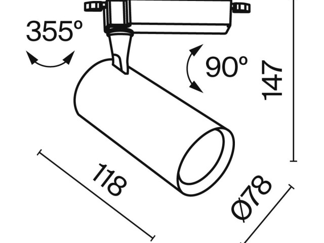 Трековый светильник Technical TR003-1-10W4K-S-B фото:17