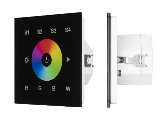 INTELLIGENT ARLIGHT Сенсорная панель DALI-901-11-1G-4SC-RGBW-DT8-IN Black (BUS/230V) (IARL, IP20 Пластик, 3 года) фото:3