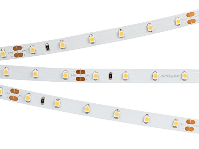 Лента RT-A60-8mm 24V Warm2700 CRI98 (4.8 W/m, IP20, 2835, 5m) (Arlight, 4.8 Вт/м, IP20) фото:1