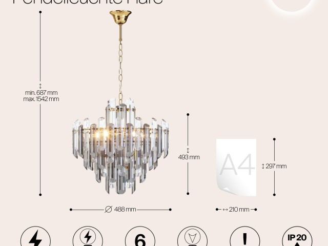 Подвесной светильник Maytoni DIA200PL-06G фото:24