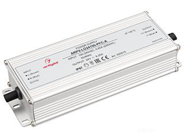 Блок питания ARPV-LG24150-PFC-A (24V, 6.25A, 150W) (Arlight, IP67 Металл, 5 лет) фото:5