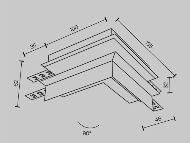 Комплектующие для встраиваемой трековой системы Technical TRA34CO-42W фото:1