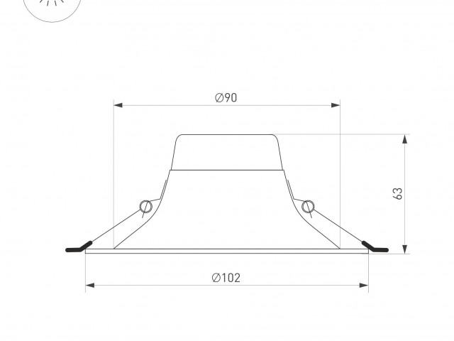Светильник MS-BLIZZARD-BUILT-R102-8W Warm3000 (BK, 100 deg, 230V) (Arlight, IP20 Металл, 3 года) фото:1