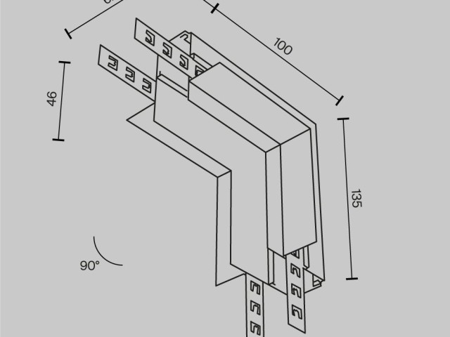 Комплектующие для встраиваемой трековой системы Technical TRA034ICL-42.12W фото:1