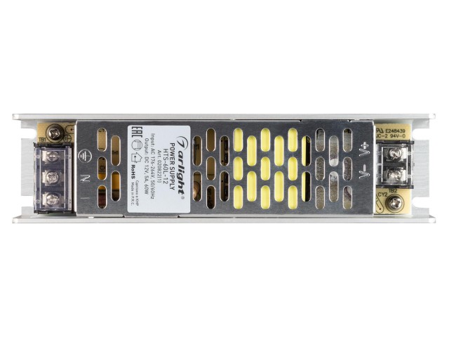 Блок питания HTS-60L-12 (12V, 5A, 60W) (Arlight, IP20 Сетка, 3 года) фото:5
