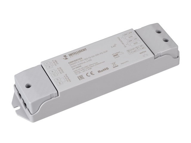 INTELLIGENT ARLIGHT Конвертер SMART-0-10V-302-72-SH-DRI-PD-SUF (230V, 2x20mA, 2.4G) (IARL, IP20 Пластик, 5 лет) фото:3
