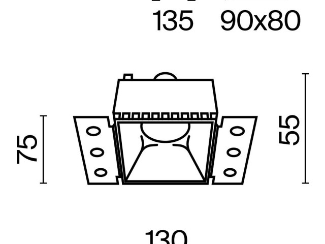 Встраиваемый светильник Technical DL051-01-GU10-SQ-WB фото:5