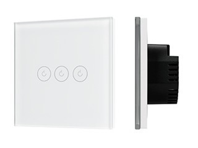 Выключатель сенсорный SWT-OMALI-S03-ZB-WH (250V, 10A, Zigbee) (Arlight, Стекло) фото:1