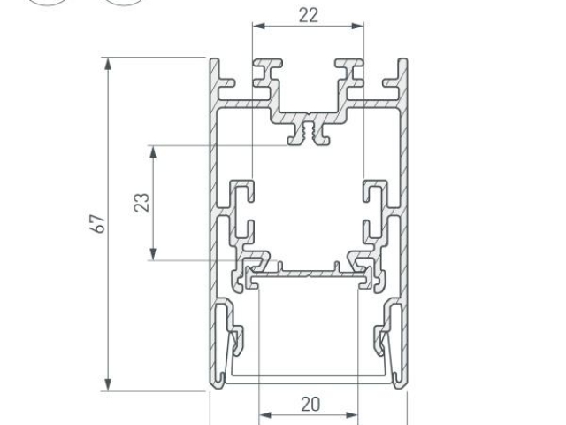 Профиль с экраном S2-LINE-4067-2500 ANOD+OPAL (Arlight, Алюминий) фото:5