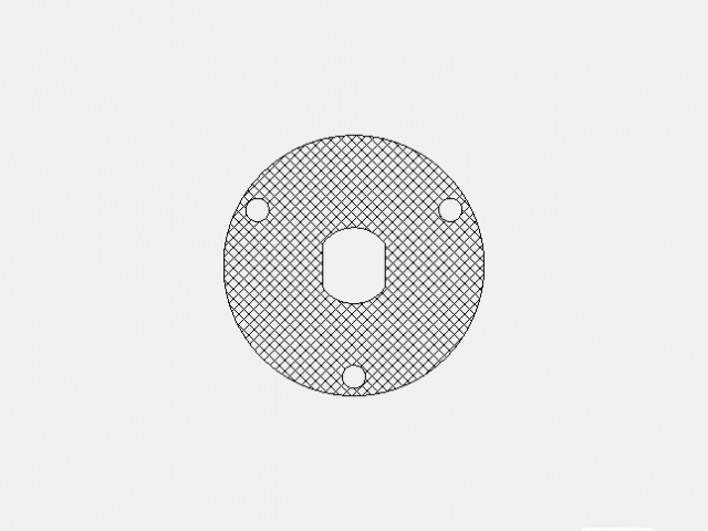 Tube D40 v2 – endcup (steel 1,5mm - hole10x8 - RAW) фото:1