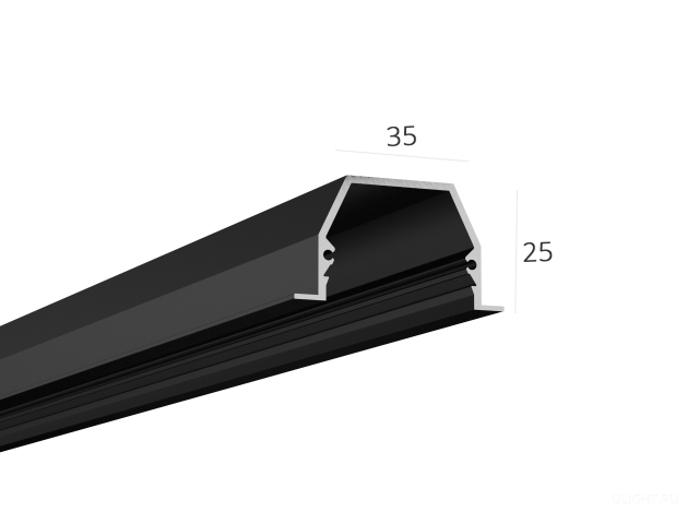 Профиль HOKASU 35/25 IN ral9005 LT70 (с экраном) — 2500мм фото:2