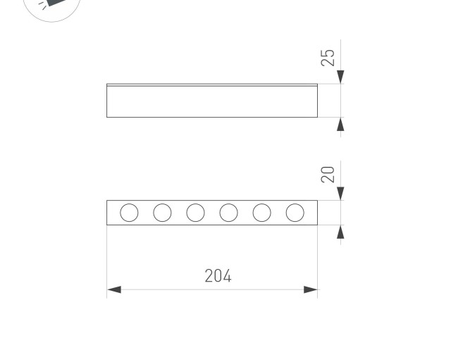 Светильник MAG-DOTS-25-L200-6W Warm3000 (BK, 30 deg, 24V, DALI) (Arlight, IP20 Металл, 5 лет) фото:1
