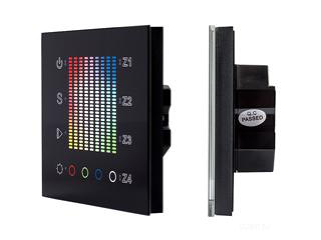 Панель Sens SR-2831AC-RF-IN Black (220V,RGB,4зоны) (Arlight, IP20 Пластик, 3 года) фото:3