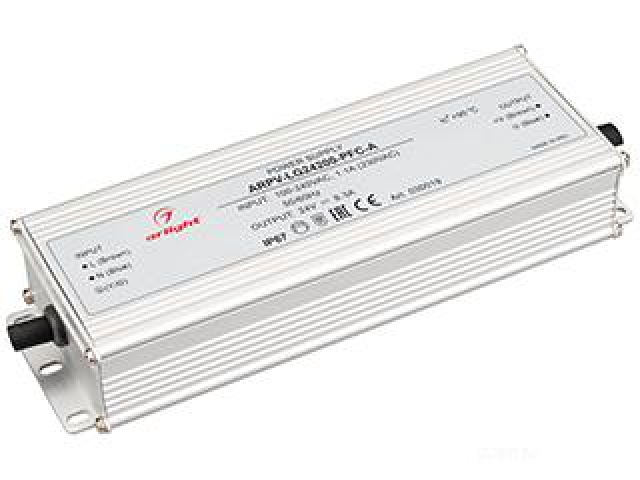 Блок питания ARPV-LG24200-PFC-A (24V, 8.3A, 200W) (Arlight, IP67 Металл, 5 лет) фото:6