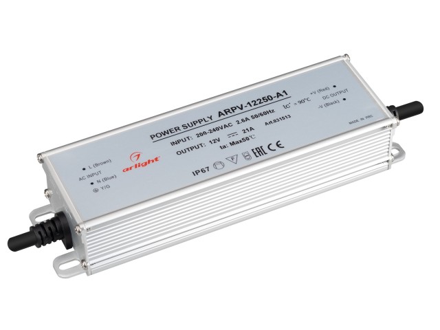 Блок питания ARPV-12250-A1 (12V, 21A, 252W) (Arlight, IP67 Металл, 3 года) фото:6