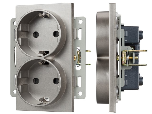 Механизм электрической розетки SCT-MEUD-PL-GR (250V, 16A) (Arlight, -) фото:2