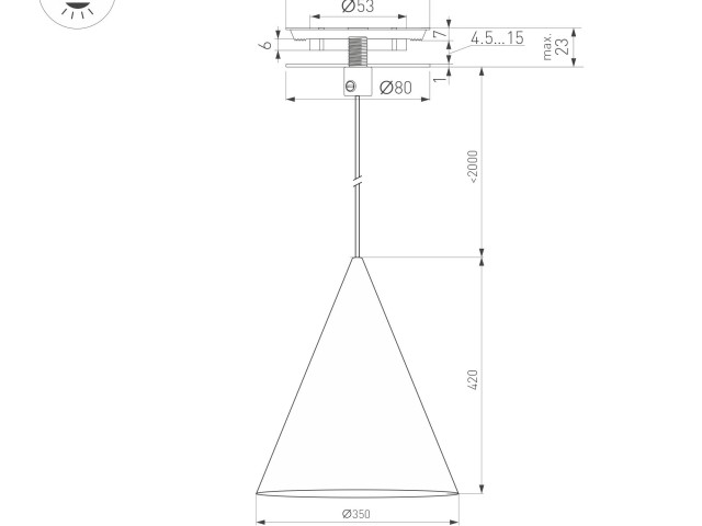 Светильник SP-MAKOTO-R350-14W Warm2700 (BK, 36 deg, 230V, TRIAC) (Arlight, IP20 Металл, 3 года) фото:2