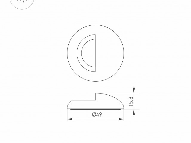 Накладка ART-DECK-CAP-LID-R50 (BK) (Arlight, Металл) фото:10