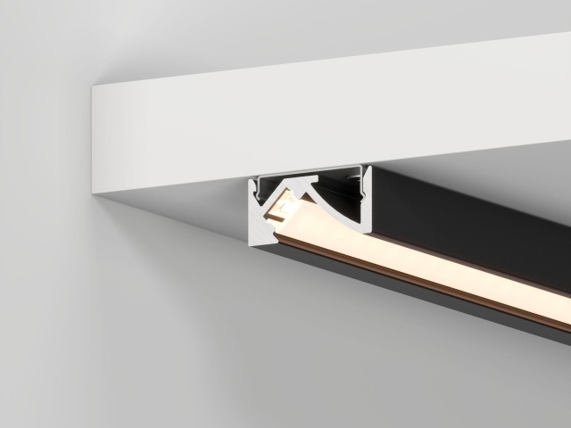 Профиль SL-BEVEL-W21-2000 ANOD BLACK (Arlight, Алюминий) фото:4