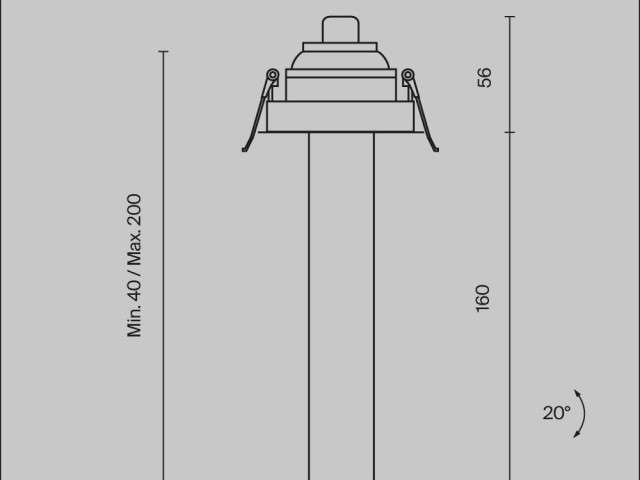 Встраиваемый светильник Technical C140RS-L200-7W3K-B фото:4