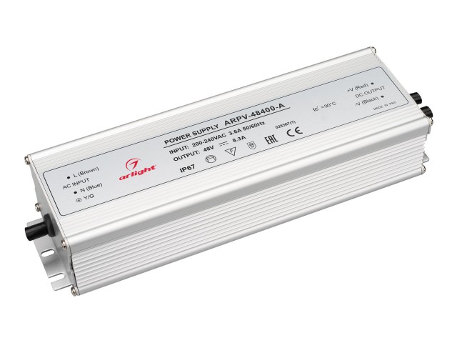 Блок питания ARPV-48400-A (48V, 8.3A, 400W) (Arlight, IP67 Металл, 3 года) фото:1