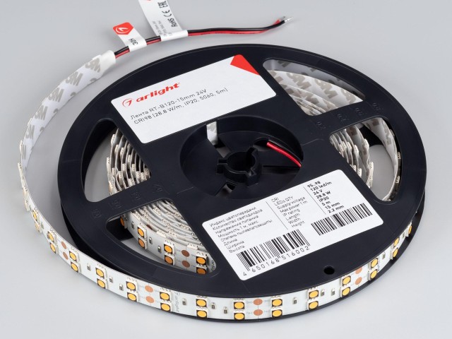 Лента RT-B120-15mm 24V Day4000 CRI98 (28.8 W/m, IP20, 5060, 5m) (Arlight, 28.8 Вт/м, IP20) фото:4