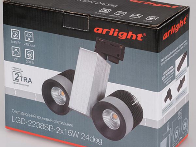 Светодиодный светильник LGD-2238SB-2x15W White 24deg (Arlight, IP20 Металл, 3 года) фото:5