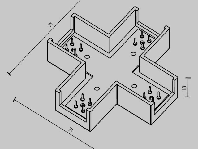 Комплектующие для систем освещения с токоведущими элементами Technical TRA160CX-11B фото:4