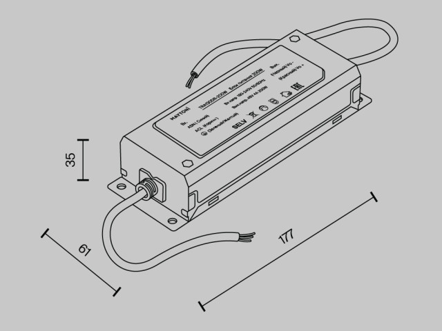 Источник напряжения Technical TRA130DR-200W фото:5