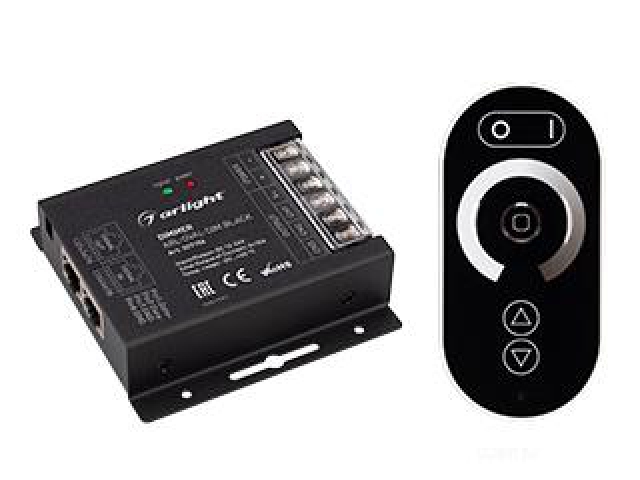 Диммер ARL-OVAL-DIM Black (12-24V, 3x10A, ПДУ Овал, RF, RJ45) (Arlight, IP20 Металл, 3 года) фото:4