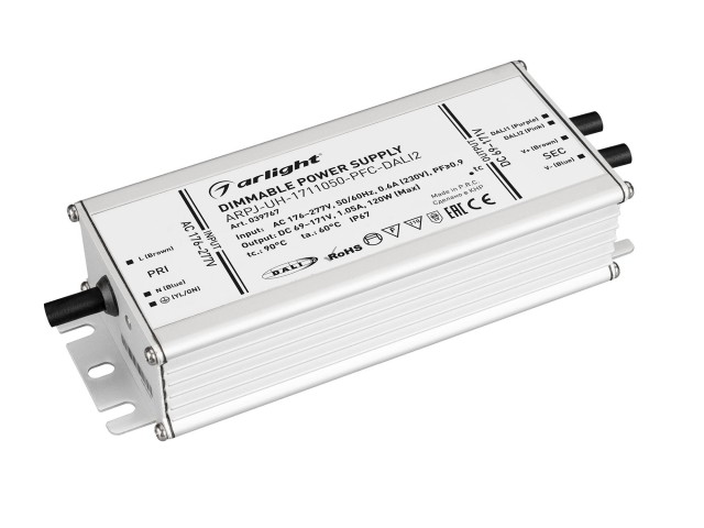 Блок питания ARPJ-UH-1711050-PFC-DALI2 (120W, 69-171V, 1.05A) (Arlight, IP67 Металл, 7 лет) фото:2