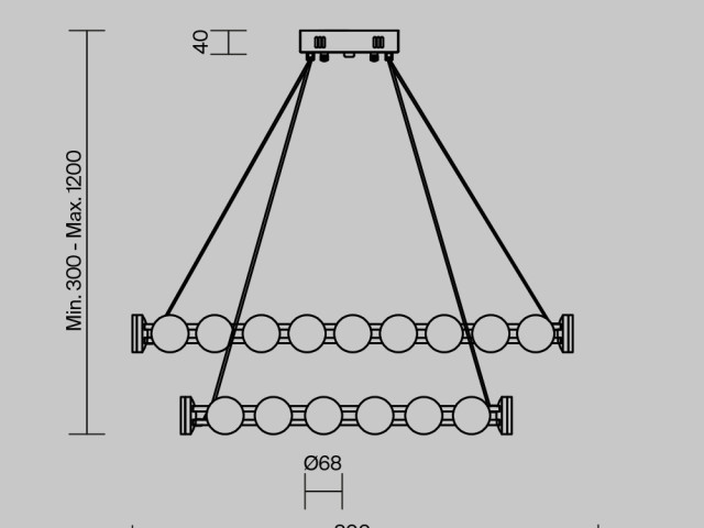 Подвесной светильник Freya FR6180PL-L70B фото:1