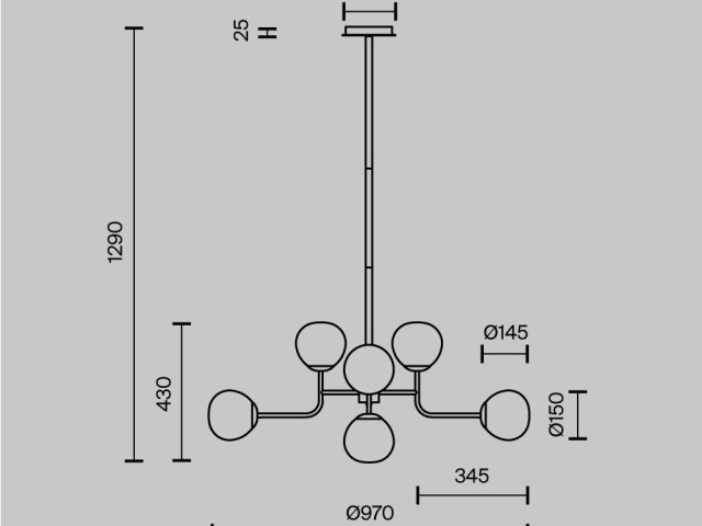 Подвесной светильник Maytoni MOD221-PL-08-G фото:36