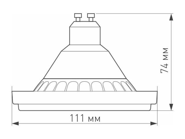 Лампа AR111-UNIT-GU10-15W-DIM Day4000 (WH, 24 deg, 230V) (Arlight, Металл) фото:5