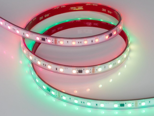 Лента герметичная DMX-PS-B60-12mm 24V RGB-PX6 (14 W/m, IP67, 5060, 5m) (Arlight, -) фото:2