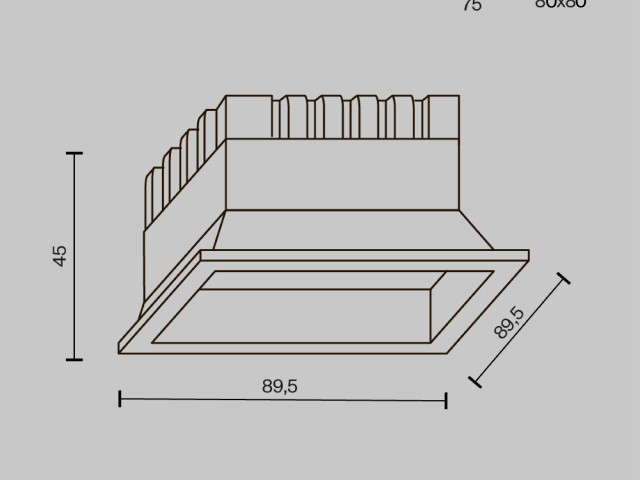 Встраиваемый светильник Technical DL056-8W3-4-6K-B фото:5