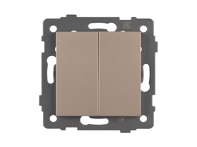 Механизм выключателя двухклавишный непроходной SWT-MK02-PL-GD-V (250V, 10A) (Arlight, -) фото:4