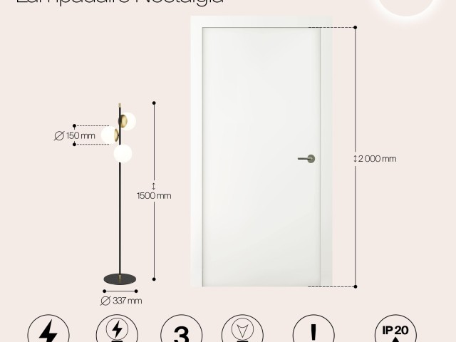 Напольный светильник (торшер) Maytoni MOD048FL-03G фото:15