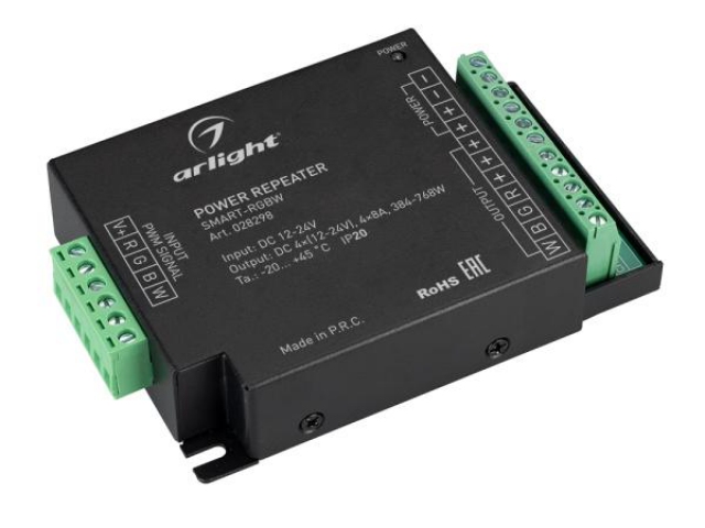 Усилитель SMART-RGBW (12-24V, 4x8A) (Arlight, IP20 Металл, 5 лет) фото:6