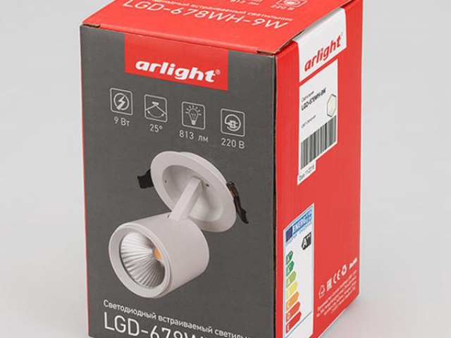 Светильник LGD-678WH-9W White 25deg (Arlight, IP20 Металл, 3 года) фото:3